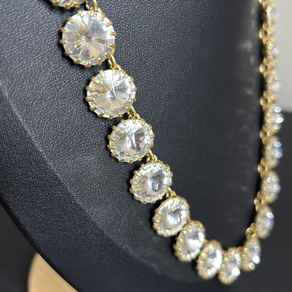 J. Crew Clear Rhinestone Boho Statement Jewelry Necklace - Picture 7 of 9